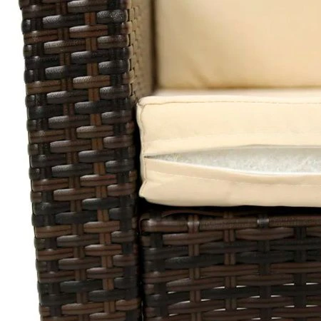 Набор мебели иск.ротанг Никон (диван+2 кресла+стол) коричневый, бежевый, арт.SFS001 (1)