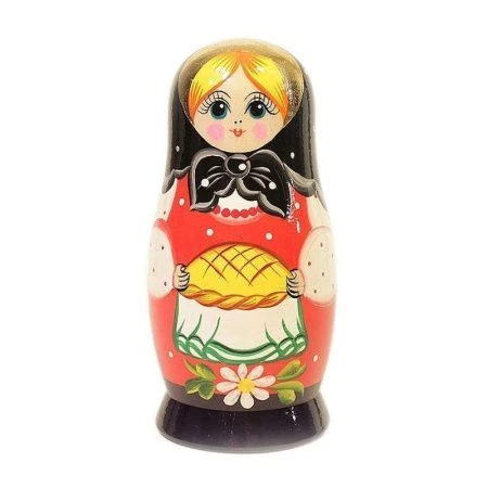 Матрешка 5-ти кукольная дерево Каравай h18-13,5см, d 8-6см (1)