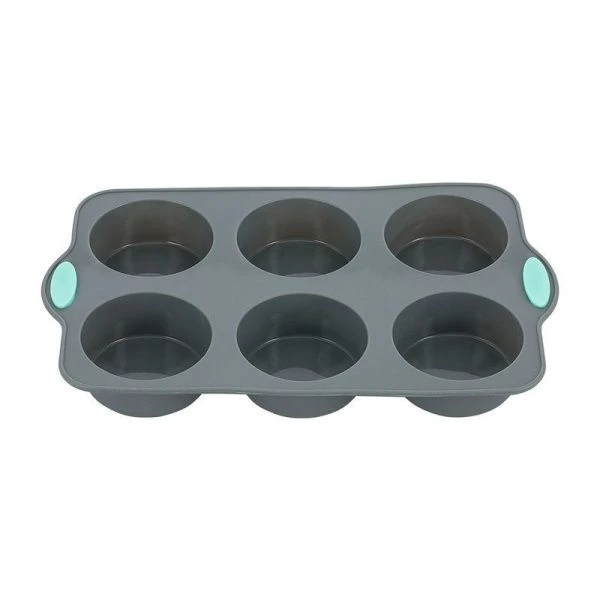 Форма для кексов 6 ячеек 25*15*3см силикон Silicone 79-005 (100)