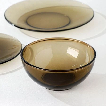 Столовый набор 44пр стекло BASILIСO дымка подар.уп. (1)