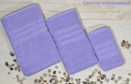 яяяПолотенце махровое 50*90см Karna ARES 1/6 (Светло-сиреневый )