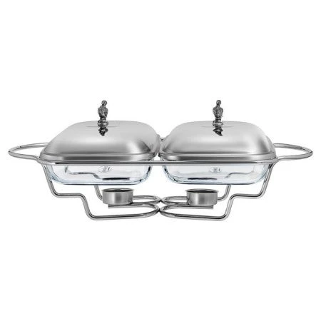 Мармит двойной 1,6/1,6л нерж.сталь/стекло ОХОТА (4)