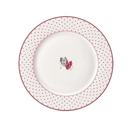 Тарелка мелкая 19см фарфор Teatro красный десертная TET-31-R