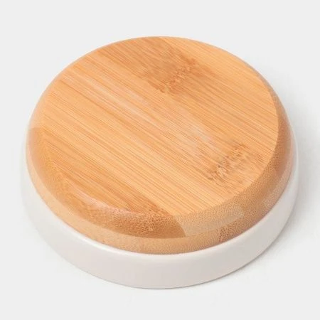 Набор для ванной "Эко" 4 предмета (мыльница. дозатор для мыла, 2 стакана), цвет белый   6851678