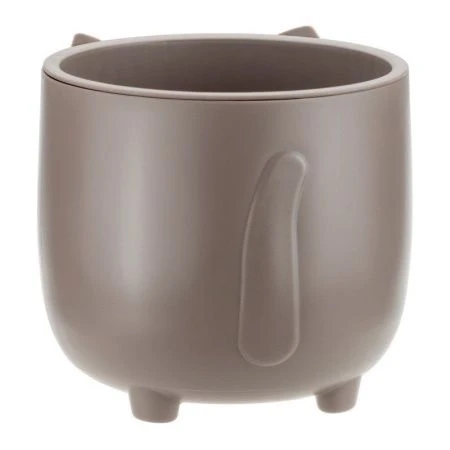 Кашпо 650мл d115мм пластик БАСЯ со вставкой французcкий серый (6)