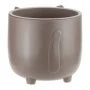 Кашпо 650мл d115мм пластик БАСЯ со вставкой французcкий серый (6)