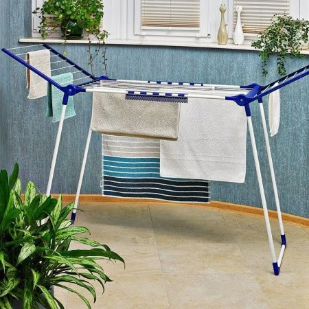 Сушилка для белья напольная 24м h112см металл Люкс белая (5)