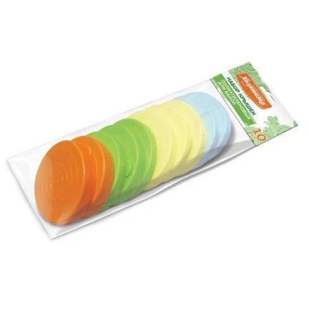 Крышки для банки набор 10шт полиэтилен ХОЗЯЮШКА Мила (60)