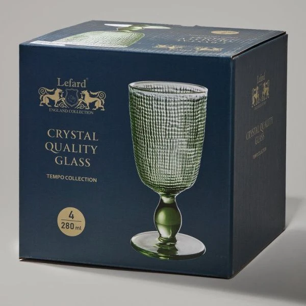 Бокалы набор 4шт 280мл стекло Tempo green (6)