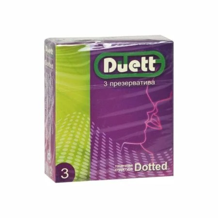 Презервативы латекс DUETT dotted №3 (12)
