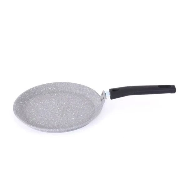 Сковорода блинная 22см алюминий АП светлый мрамор со съемной ручкой (8)