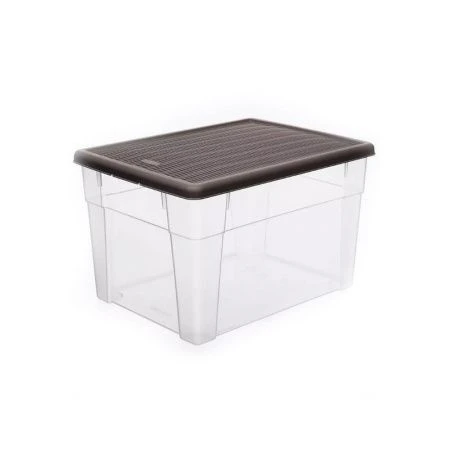 Контейнер для хранения 9л 353*252*139мм пластик ELEGANCE коричневый (12)