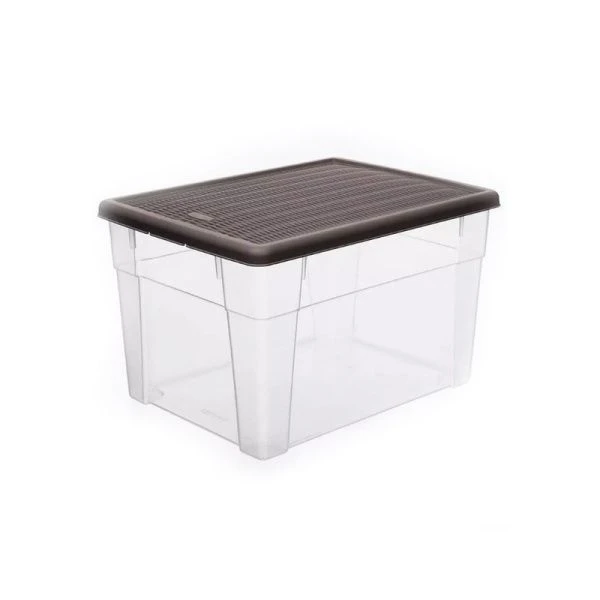 Контейнер для хранения 9л 353*252*139мм пластик ELEGANCE коричневый (12)