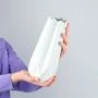 Ваза для цветов керамика Абстракция белая 8,5*28см