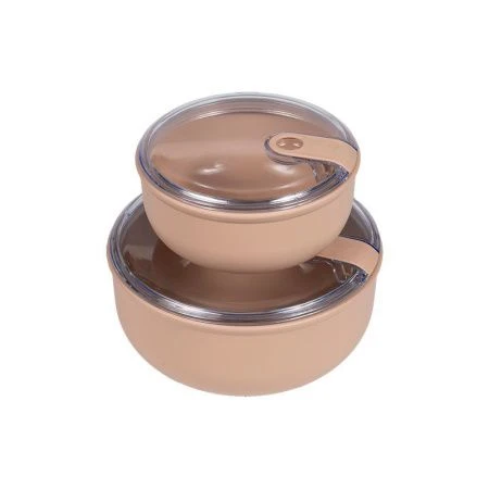 Набор контейнеров пищевых 2шт 0,75/1,8л пластик МИЛАН круглые с клапаном какао (24) Набор контейнеров пищевых 2шт 0,75/1,8л пластик МИЛАН круглые с клапаном какао (24)