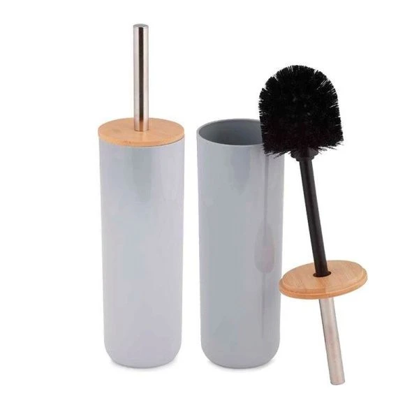 Ершик туалетный закрытый пластик Бамбук серый (20)