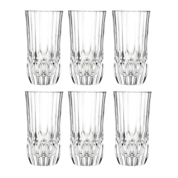 Стаканы для воды набор 6шт 400мл стекло АДАЖИО RCR (6)