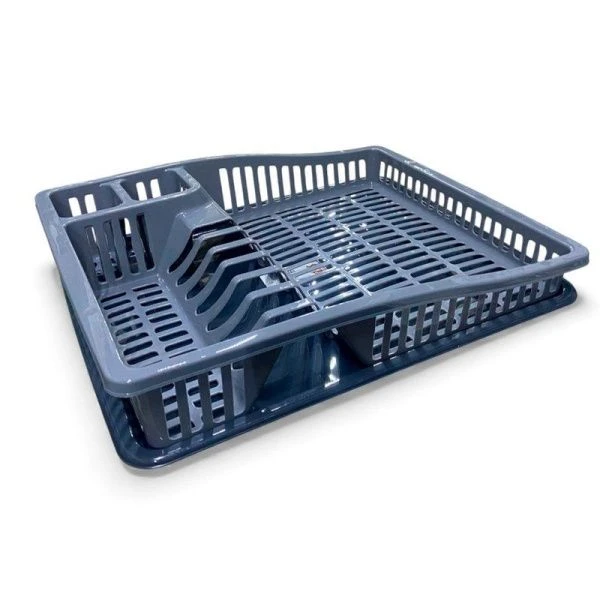 Сушилка для посуды 382*301*80мм пластик СТЕП антрацит-серый (24)