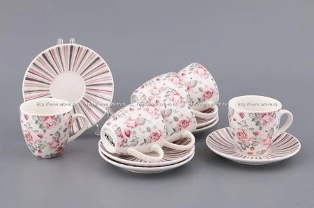 Кофейный набор 12пр 100мл фарфор на 6персон (12)