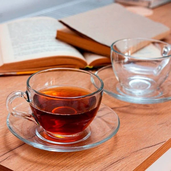 Чайный набор 12пр стекло БЕЙСИК на 6 персон 215мл (4)