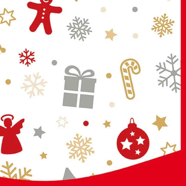 Салфетки бумажные новогодние Лори 2-х слойные 33*33 56430 (16)