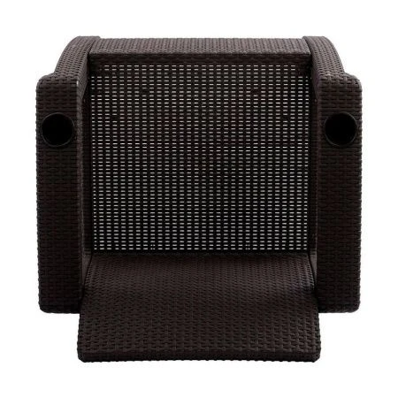 Кресло 73*70*79см пластик РОТАНГ-ПЛЮС мокко (1)