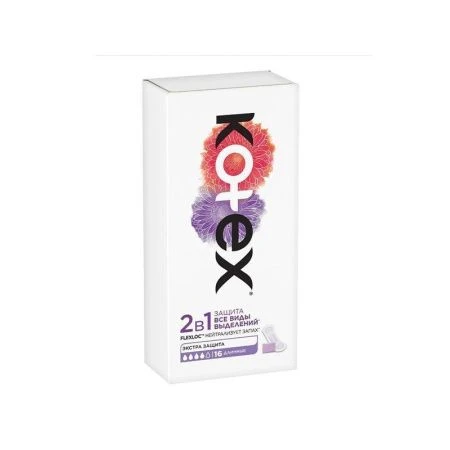 Прокладки ежедневные 16шт 2в1 Kotex Экстра Длина (16)