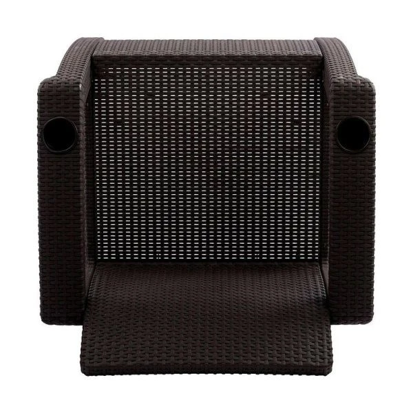 Кресло 73*70*79см пластик РОТАНГ-ПЛЮС мокко (1)