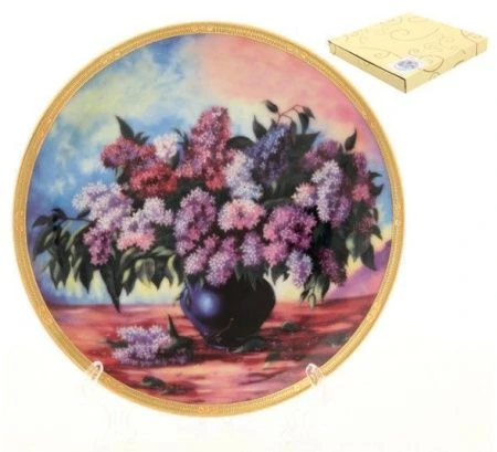 яяяТарелка декоративная 18см БУКЕТ СИРЕНИ (36) яяяТарелка декоративная 18см БУКЕТ СИРЕНИ (36)