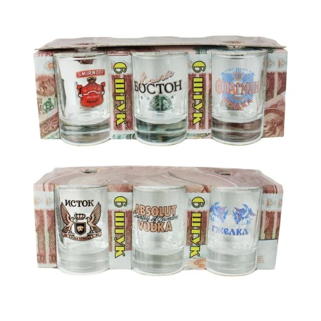 Стопки набор 6шт 50мл стекло ВОДКА