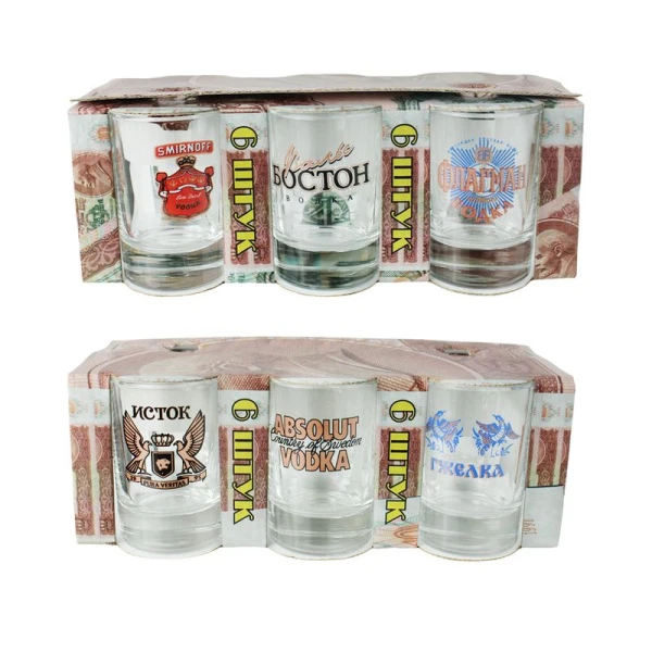Стопки набор 6шт 50мл стекло ВОДКА