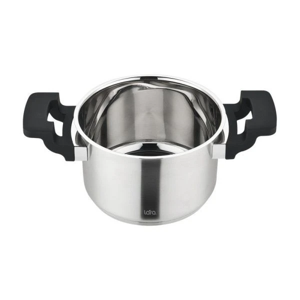 Кастрюля 2,9л нерж.сталь ПРЕМИУМ стекл.крышка 18см, h11,5см, индукц.капс.дно LR02-291 (4)