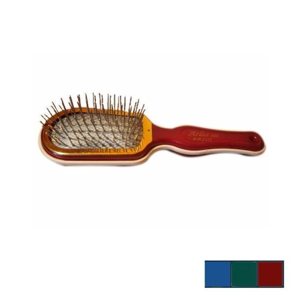 Расческа массажная 18см металл/пластик АТЛАС малая (192)