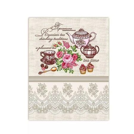 Полотенце кухонное вафельное 45*60см Чаепитие