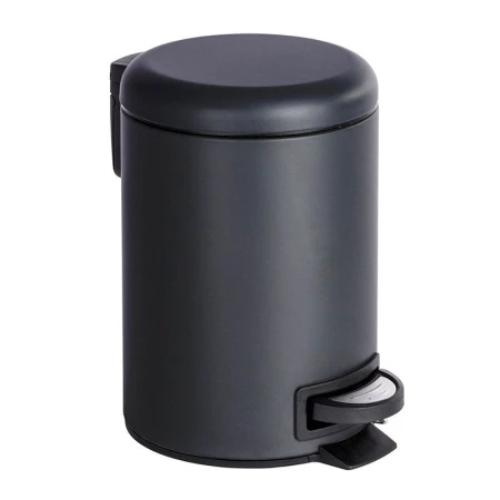 Набор для ванной комнаты 2пр металл черн.матовый ELIT (ведро с педалью 3л 25,5*17,5, ершик 38*8,5см)