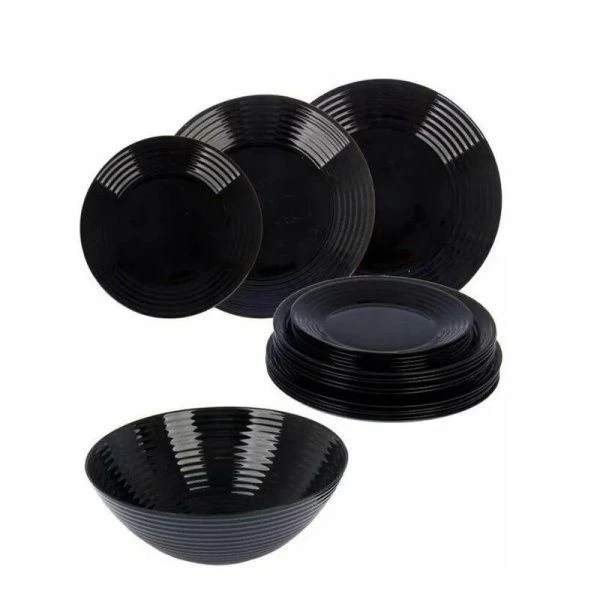 Столовый набор 19пр стеклокерамика АРЕНА БЛЭК 60774 (1)