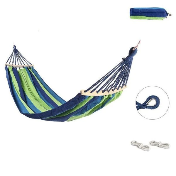 Гамак тканевый с перекладиной (мax 150кг) 200*80см РК-009 (40)