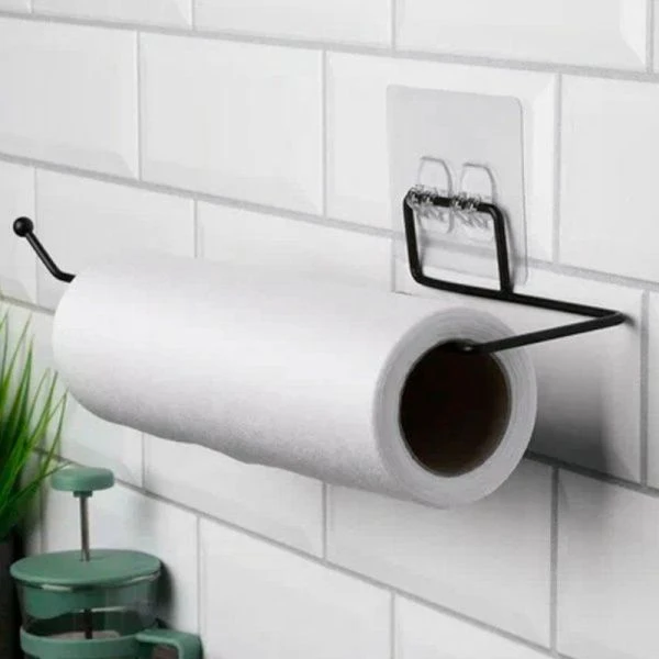 Держатель для бумажных полотенец на присоске 33*8*4см металл черный MAGIC MR-02 (24)