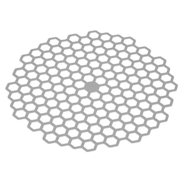 Решетка в раковину пластик Соты серая (50)