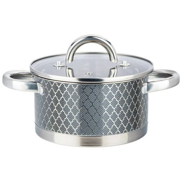 Кастрюля 1,8л 16*9см нерж.сталь со стекл.крышкой