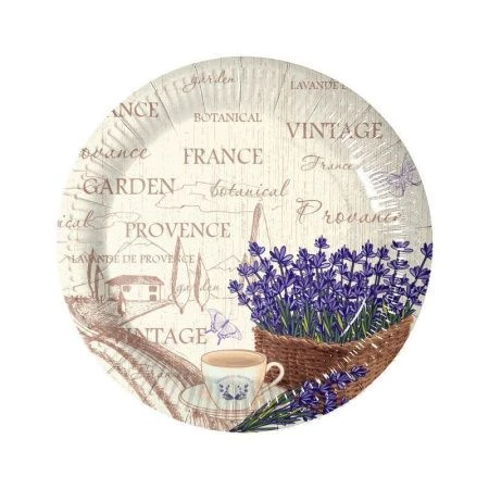 Тарелка бумажная набор 6шт 23см ПРОВАНС (55)