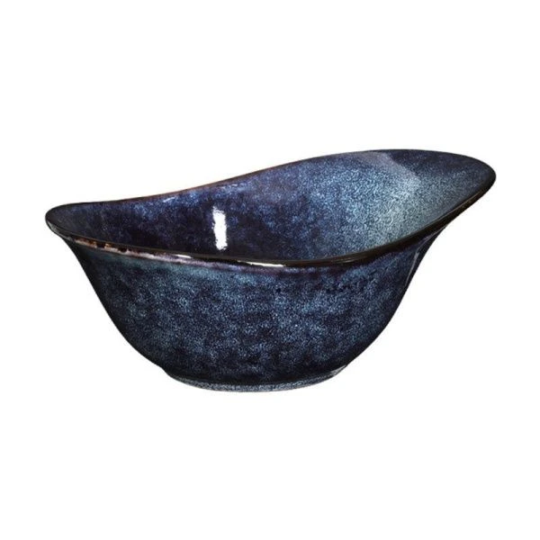 Салатник 18,5*13,5см 450мл фарфор CELESTE синий овальный  [HL935870] (6)