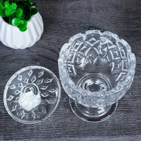 Сахарница 200мл стекло на ножке LGR-105 (36)