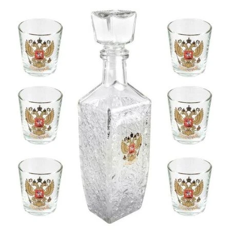 Набор барного стекла 7пр (графин, 6 стопок)