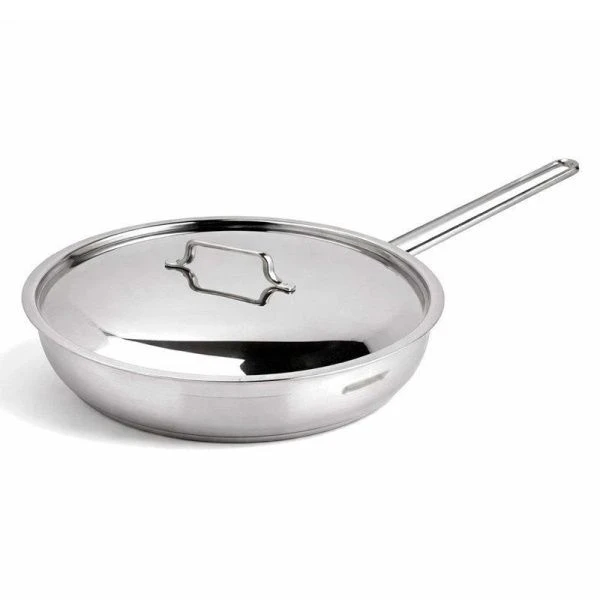 Сковорода 24см h6см 2,5л нерж.сталь Anett мет.крышка3TVCLK0024007 (6)