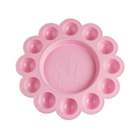 Подставка для яиц и кулича пластик (на 12шт.) №3 Пасхальная Бр.5.041 (50)