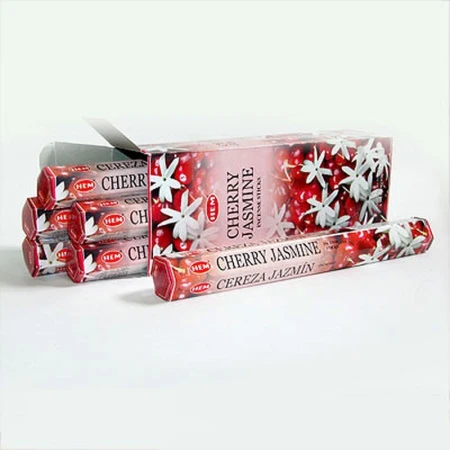 Благовония шестигранник 20 палочек HEM Cherry Jasmine Вишня Жасмин 186ChJ (6)