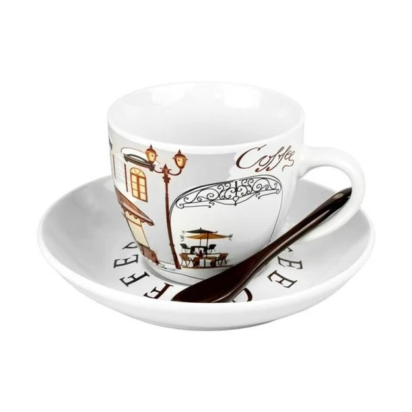 Чайный набор 8пр фарфор МОНМАРТР на 4 персоны 180мл с ложками подар.уп. RS097-324J (8)