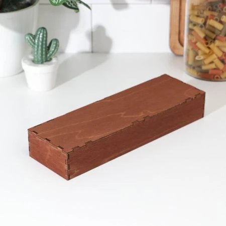 Подставка для столовых приборов 25*8*4см дерево мокко