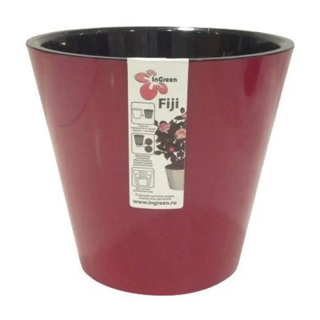 яяяГоршок для цветов Фиджи 330мм 16л на колесиках Рубин (4) ВЫВОД